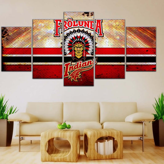 Ice Hockey Team Wall Art - IH5032 - Frolunda Indians - FHC Golden - Ice Hockey Team Poster - Ice Hockey Team Canvas