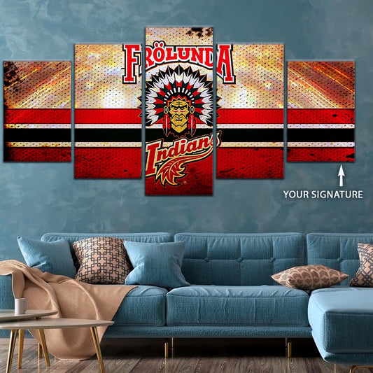 Ice Hockey Team Wall Art - IH5032 - Frolunda Indians - FHC Golden - Ice Hockey Team Poster - Ice Hockey Team Canvas