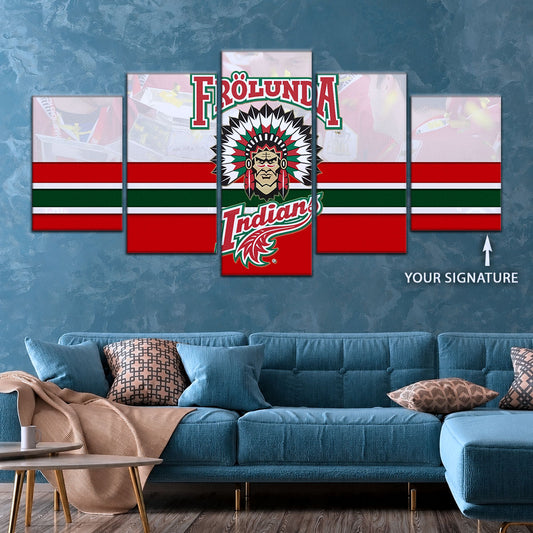 Ice Hockey Team Wall Art - IH5029 - Frolunda Indians - FHC Golden - Ice Hockey Team Poster - Ice Hockey Team Canvas