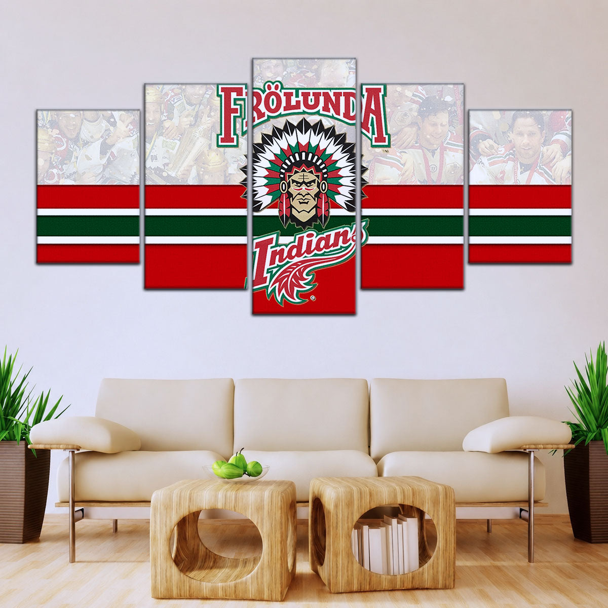 Hockey Canvas Wall Art - IH5031 - Frolunda Indians - FHC Golden