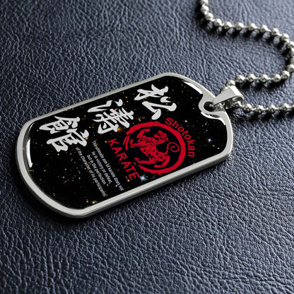 Karate - KADL003 - The Ultimate Aim Of Karate Does Not Lie In Victory Or Defeat - Shotokan Karate - Karate Dog Tag - Military Ball Chain - Luxury Dog Tag