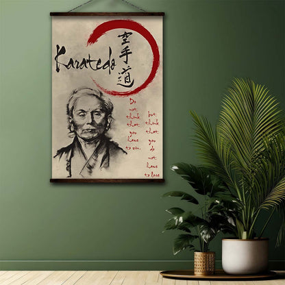 Karate Wall Art - Karate Poster - Karate Canvas - Do Not Think That You Have To Win - Gichin Funakoshi - KA003 - Vertical Canvas - Vertical Poster
