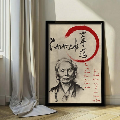 Karate Wall Art - Karate Poster - Karate Canvas - Do Not Think That You Have To Win - Gichin Funakoshi - KA003 - Vertical Canvas - Vertical Poster