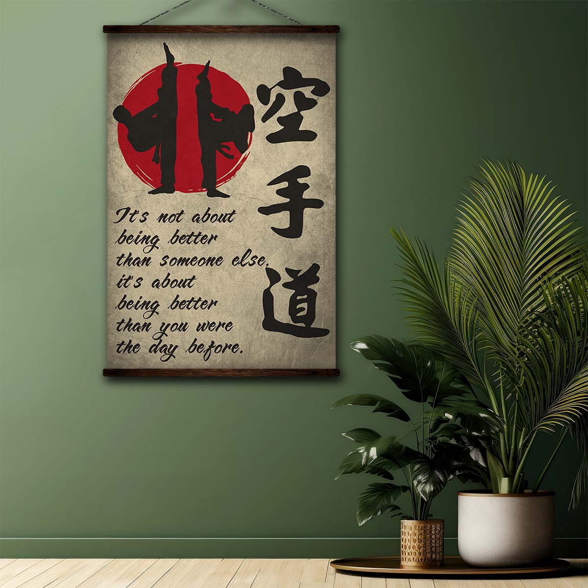 Karate Wall Art - Karate Poster - Karate Canvas - It's About Being Better Than You Were The Day Before - Karatedo - KA008 - Vertical Canvas - Vertical Poster