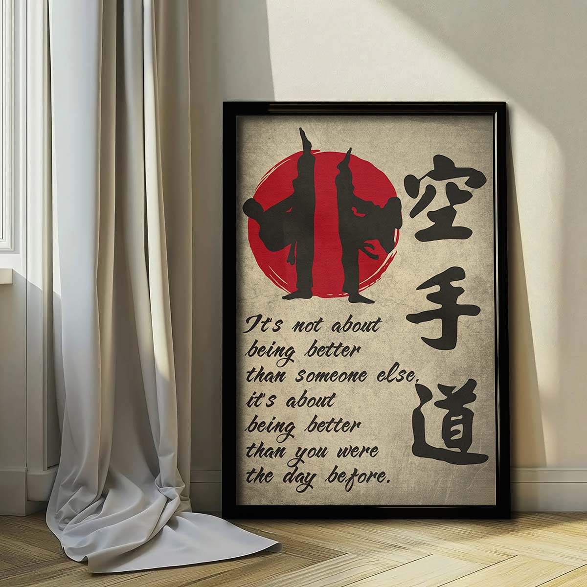 Karate Wall Art - Karate Poster - Karate Canvas - It's About Being Better Than You Were The Day Before - Karatedo - KA008 - Vertical Canvas - Vertical Poster