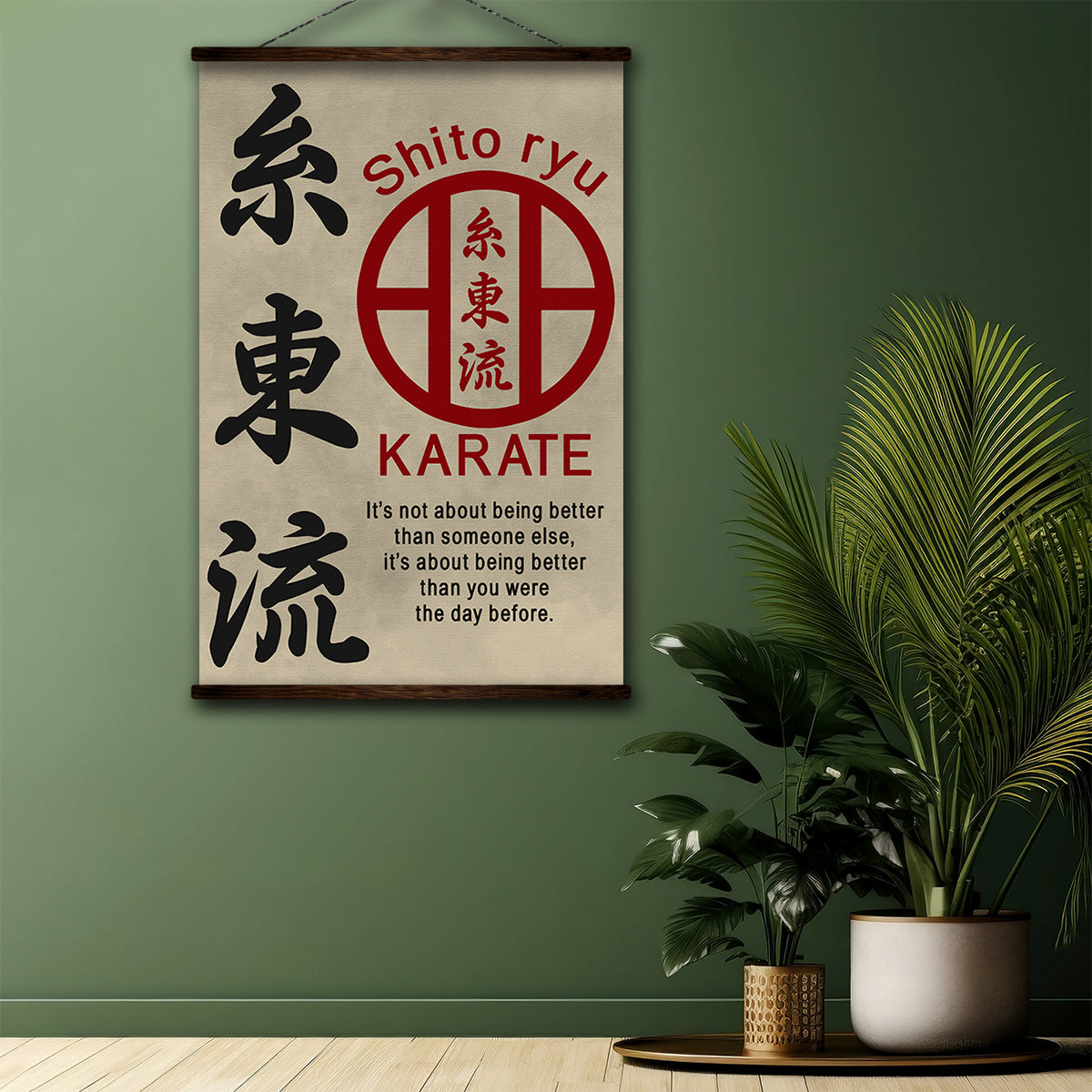 Karate Wall Art - Karate Poster - Karate Canvas - It's About Being Better Than You Were The Day Before - Shito Ryu Karate - KA028 - Vertical Canvas - Vertical Poster