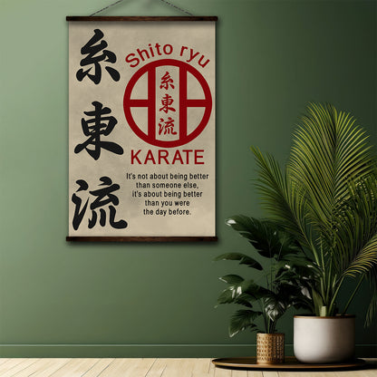 Karate Wall Art - Karate Poster - Karate Canvas - It's About Being Better Than You Were The Day Before - Shito Ryu Karate - KA028 - Vertical Canvas - Vertical Poster