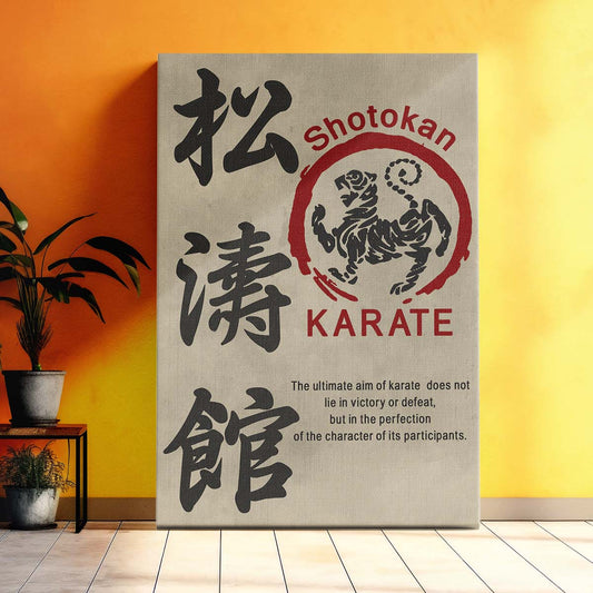 Karate Wall Art - Karate Poster - Karate Canvas - The Ultimate Aim Of Karate Lies Not In Victory Or Defeat - Gichin Funakoshi - Shotokan Karate - KA030 - Vertical Canvas - Vertical Poster