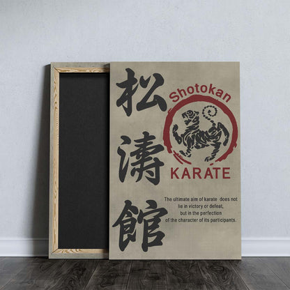 Karate Wall Art - Karate Poster - Karate Canvas - The Ultimate Aim Of Karate Lies Not In Victory Or Defeat - Gichin Funakoshi - Shotokan Karate - KA030 - Vertical Canvas - Vertical Poster