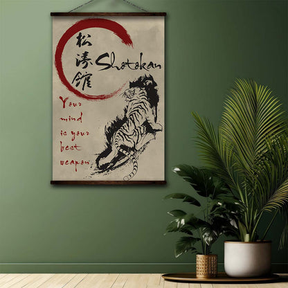 Karate Wall Art - Karate Poster - Karate Canvas - Your Mind Is Your Best Weapon - Karate Shotokan - KA024 - Vertical Canvas - Vertical Poster