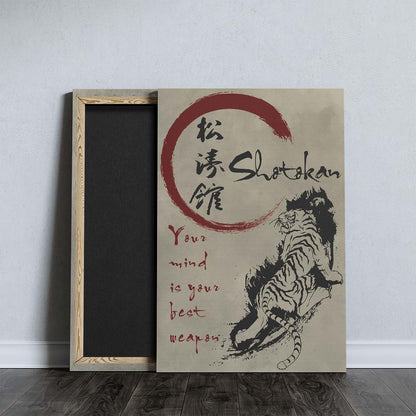 Karate Wall Art - Karate Poster - Karate Canvas - Your Mind Is Your Best Weapon - Karate Shotokan - KA024 - Vertical Canvas - Vertical Poster