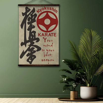 Karate Wall Art - Karate Poster - Karate Canvas - Your Mind Is Your Best Weapon - Kyokushin Karate - KA009 - Vertical Canvas - Vertical Poster