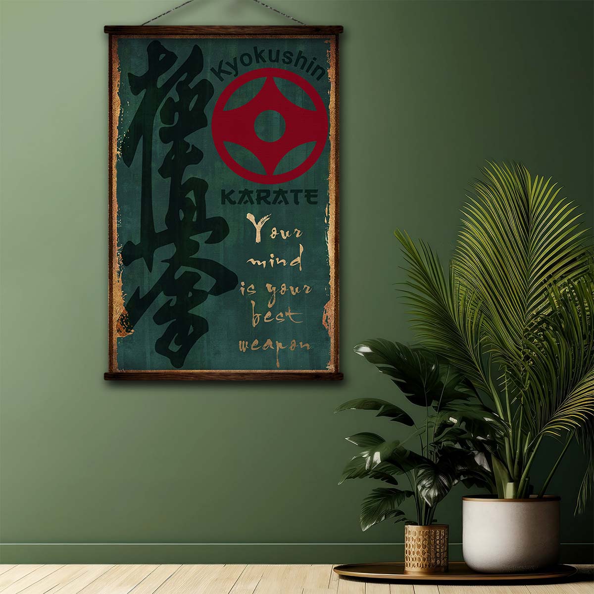Karate Wall Art - Karate Poster - Karate Canvas - Your Mind Is Your Best Weapon - Kyokushin Karate - KA042 - Vertical Canvas - Vertical Poster