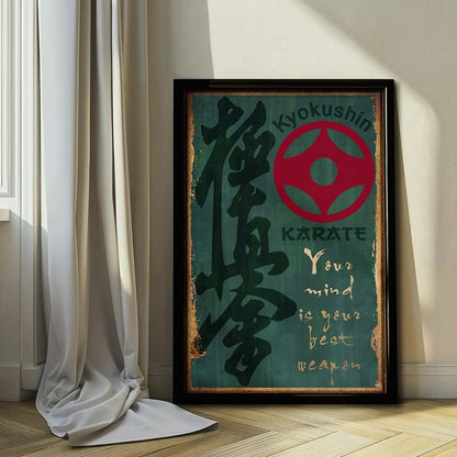 Karate Wall Art - Karate Poster - Karate Canvas - Your Mind Is Your Best Weapon - Kyokushin Karate - KA042 - Vertical Canvas - Vertical Poster