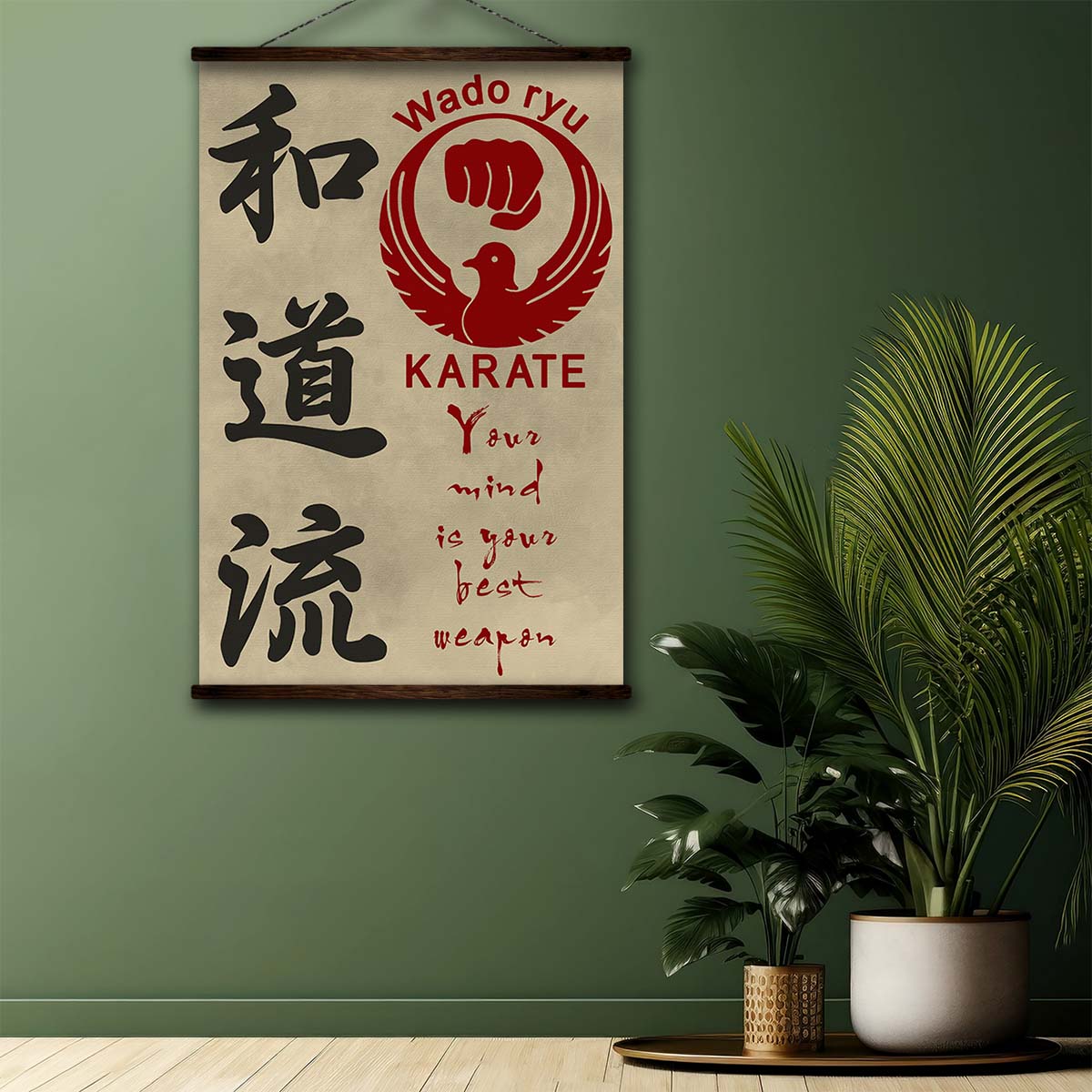 Karate Wall Art - Karate Poster - Karate Canvas - Your Mind Is Your Best Weapon - Wado Ryu Karate - KA038 - Vertical Canvas - Vertical Poster