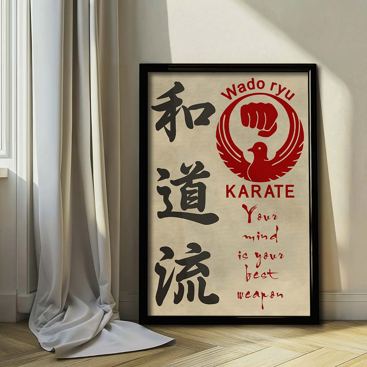 Karate Wall Art - Karate Poster - Karate Canvas - Your Mind Is Your Best Weapon - Wado Ryu Karate - KA038 - Vertical Canvas - Vertical Poster
