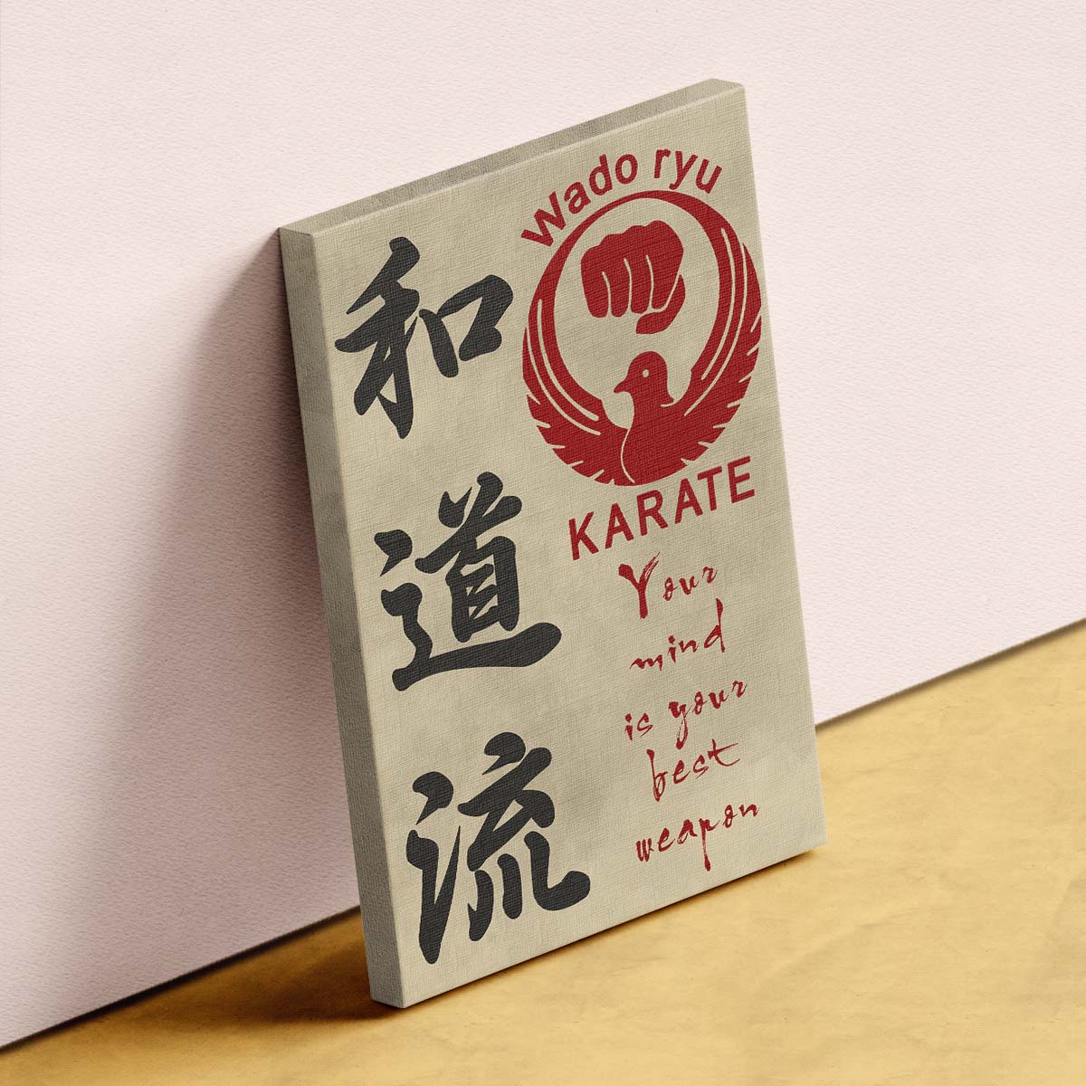 Karate Wall Art - Karate Poster - Karate Canvas - Your Mind Is Your Best Weapon - Wado Ryu Karate - KA038 - Vertical Canvas - Vertical Poster