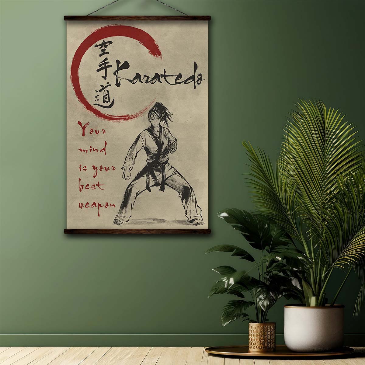 Karate Wall Art - Karate Poster - Karate Canvas - Your Mind Is Your Best Weapon - Women - Karatedo - KA037 - Vertical Canvas - Vertical Poster
