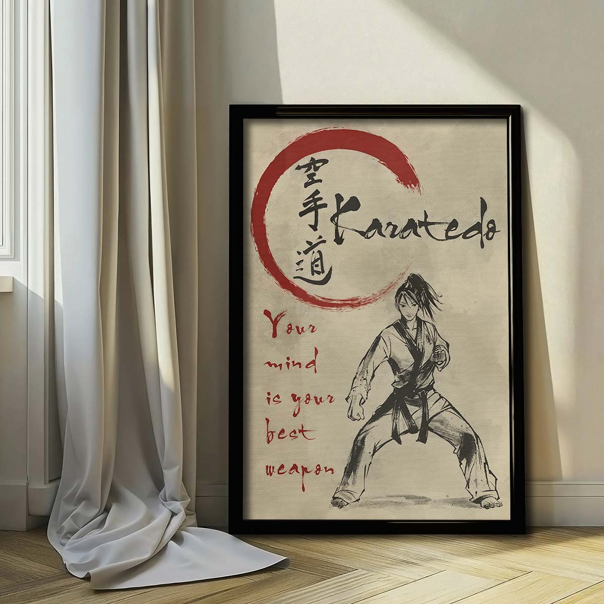 Karate Wall Art - Karate Poster - Karate Canvas - Your Mind Is Your Best Weapon - Women - Karatedo - KA037 - Vertical Canvas - Vertical Poster
