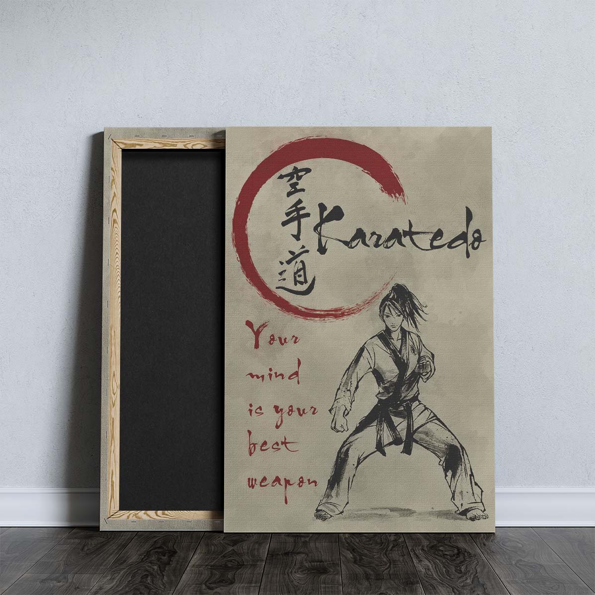 Karate Wall Art - Karate Poster - Karate Canvas - Your Mind Is Your Best Weapon - Women - Karatedo - KA037 - Vertical Canvas - Vertical Poster