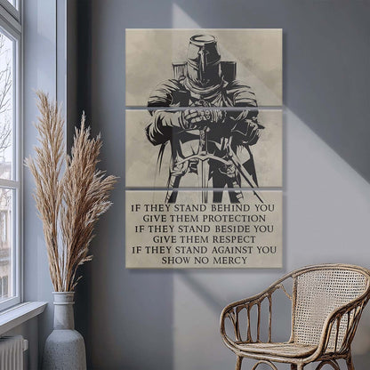 Knight Templar - 3 Piece Wall Art - KT024 - IF - Show No Mercy - Knight Templar Canvas