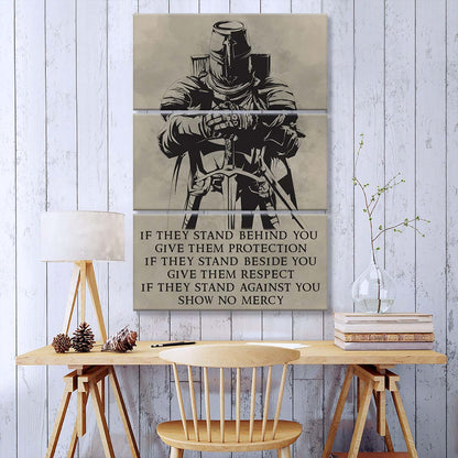 Knight Templar - 3 Piece Wall Art - KT024 - IF - Show No Mercy - Knight Templar Canvas