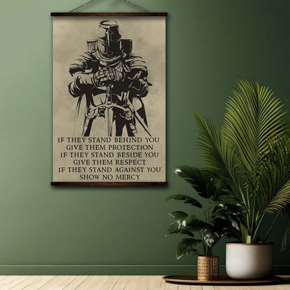Knight Templar Wall Art - Knight Templar Poster - Knight Templar Canvas - IF - Show No Mercy - KT024 - Vertical Poster - Vertical Canvas