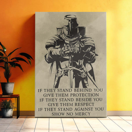 Knight Templar Wall Art - Knight Templar Poster - Knight Templar Canvas - IF - Show No Mercy - KT024 - Vertical Poster - Vertical Canvas
