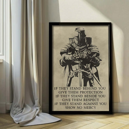 Knight Templar Wall Art - Knight Templar Poster - Knight Templar Canvas - IF - Show No Mercy - KT024 - Vertical Poster - Vertical Canvas