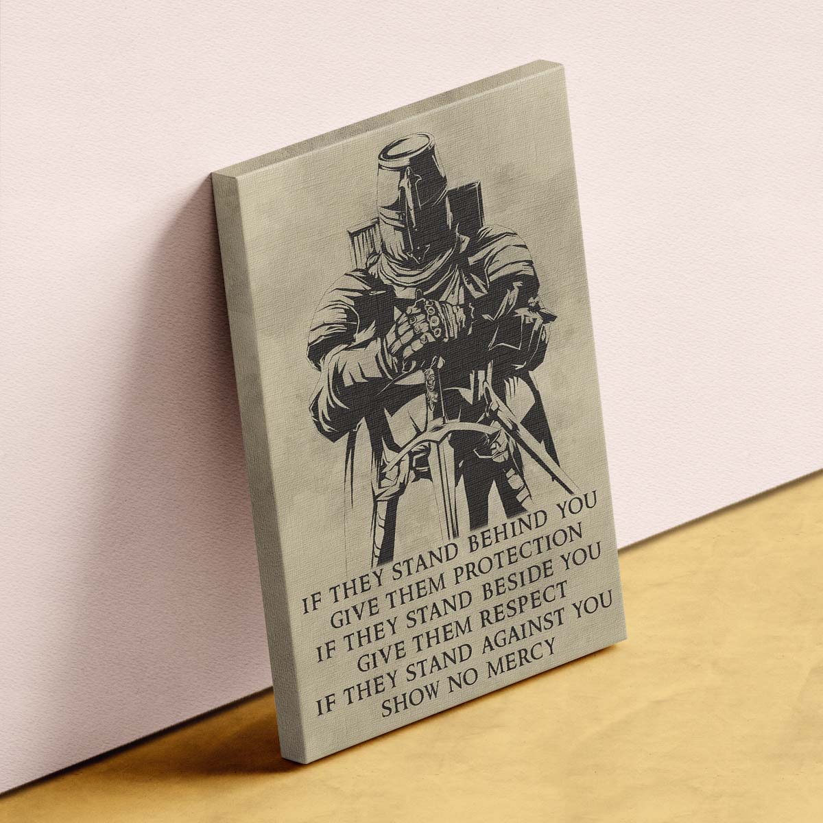 Knight Templar Wall Art - Knight Templar Poster - Knight Templar Canvas - IF - Show No Mercy - KT024 - Vertical Poster - Vertical Canvas