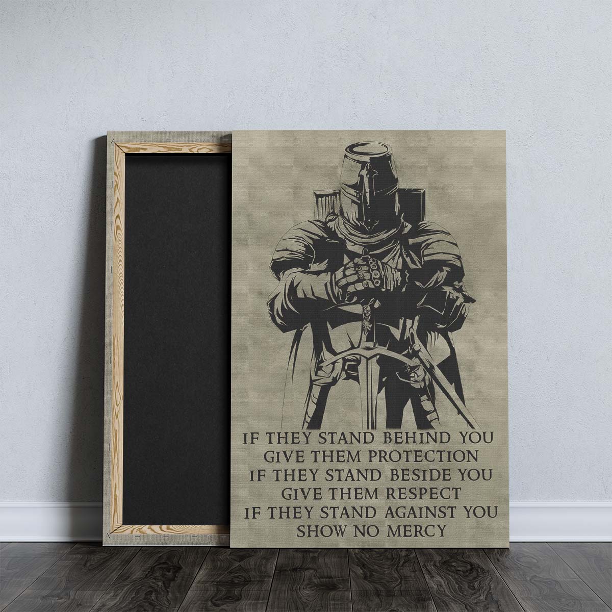 Knight Templar Wall Art - Knight Templar Poster - Knight Templar Canvas - IF - Show No Mercy - KT024 - Vertical Poster - Vertical Canvas