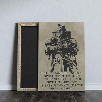 Knight Templar Wall Art - Knight Templar Poster - Knight Templar Canvas - IF - Show No Mercy - KT024 - Vertical Poster - Vertical Canvas