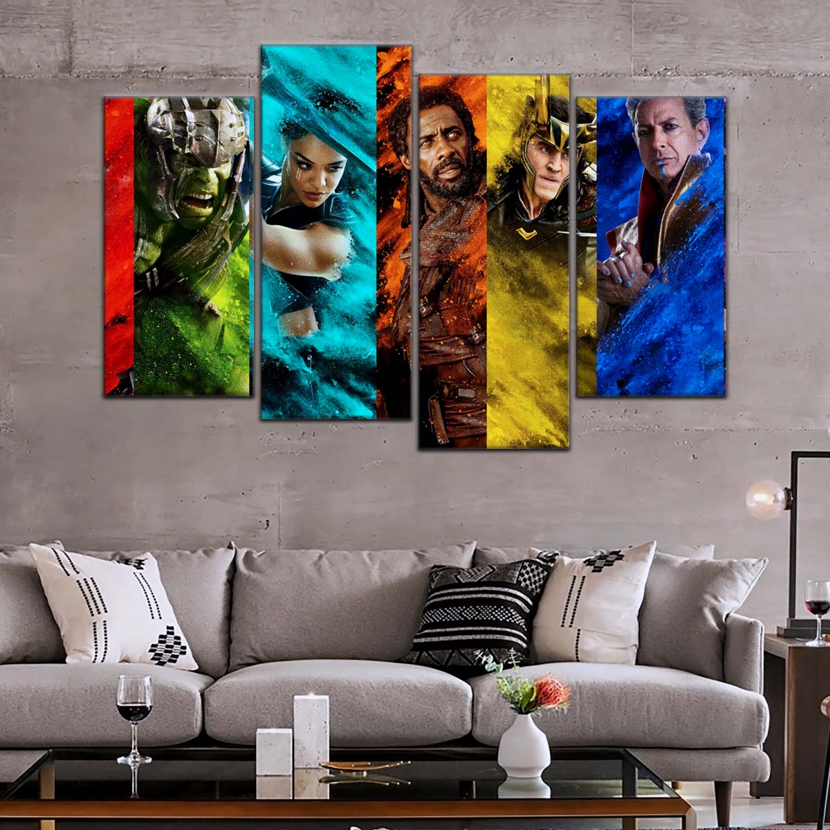 Marvel Wall Art - MCU5006 - Thor - Hulk - Loki - Ragnarok - Marvel Cinematic Universe Poster - Marvel Cinematic Universe Canvas