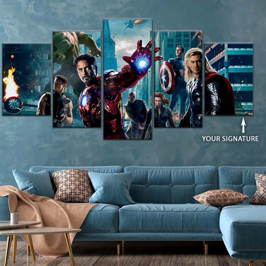 Marvel Wall Art - MCU5009 - The Avengers - Clint Barton - Hulk - Iron Man - Nick Fury - Black Widow - Captain America - Thor - Marvel Cinematic Universe Poster - Marvel Cinematic Universe Canvas