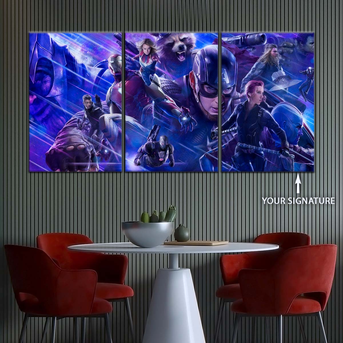 Marvel Wall Art - MCU5050 - Thanos - Clint Barton - Iron Man - Carol Danvers - Captain America - Black Widow - Thor - Hulk - Nebula - Rocket - Ant-Man - Avengers EndGame - Marvel Cinematic Universe Poster - Marvel Cinematic Universe Canvas
