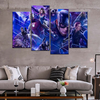 Marvel Wall Art - MCU5050 - Thanos - Clint Barton - Iron Man - Carol Danvers - Captain America - Black Widow - Thor - Hulk - Nebula - Rocket - Ant-Man - Avengers EndGame - Marvel Cinematic Universe Poster - Marvel Cinematic Universe Canvas