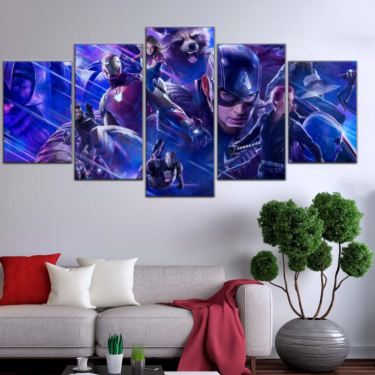 Marvel Wall Art - MCU5050 - Thanos - Clint Barton - Iron Man - Carol Danvers - Captain America - Black Widow - Thor - Hulk - Nebula - Rocket - Ant-Man - Avengers EndGame - Marvel Cinematic Universe Poster - Marvel Cinematic Universe Canvas