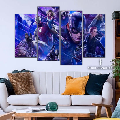 Marvel Wall Art - MCU5050 - Thanos - Clint Barton - Iron Man - Carol Danvers - Captain America - Black Widow - Thor - Hulk - Nebula - Rocket - Ant-Man - Avengers EndGame - Marvel Cinematic Universe Poster - Marvel Cinematic Universe Canvas