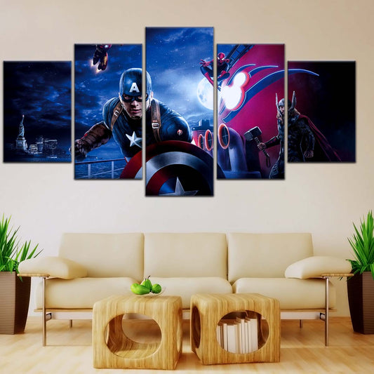 Marvel Wall Art - MCU5051 - Captain America - Thor - Iron Man - Spider-Man - Avengers - Marvel Cinematic Universe Poster - Marvel Cinematic Universe Canvas