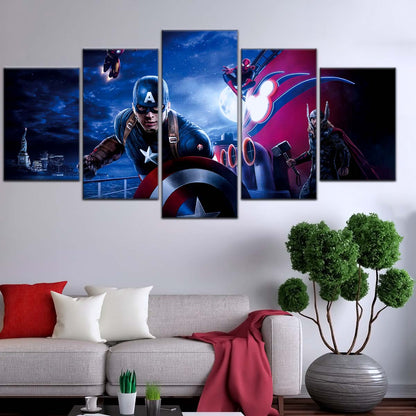Marvel Wall Art - MCU5051 - Captain America - Thor - Iron Man - Spider-Man - Avengers - Marvel Cinematic Universe Poster - Marvel Cinematic Universe Canvas