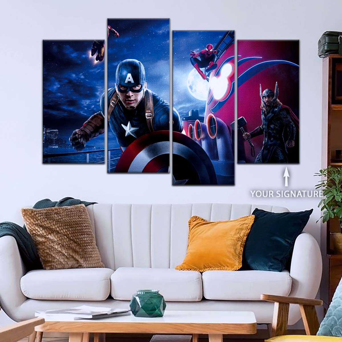 Marvel Wall Art - MCU5051 - Captain America - Thor - Iron Man - Spider-Man - Avengers - Marvel Cinematic Universe Poster - Marvel Cinematic Universe Canvas