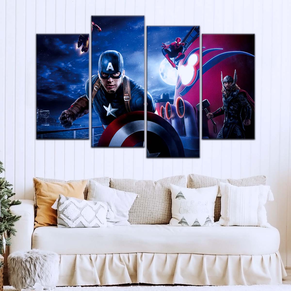Marvel Wall Art - MCU5051 - Captain America - Thor - Iron Man - Spider-Man - Avengers - Marvel Cinematic Universe Poster - Marvel Cinematic Universe Canvas
