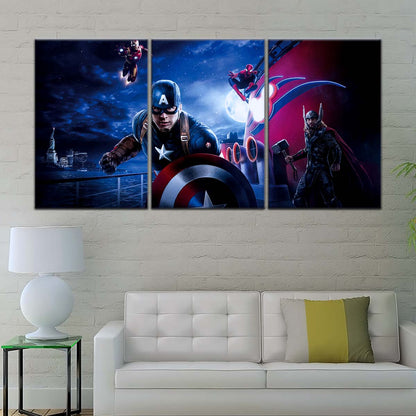 Marvel Wall Art - MCU5051 - Captain America - Thor - Iron Man - Spider-Man - Avengers - Marvel Cinematic Universe Poster - Marvel Cinematic Universe Canvas
