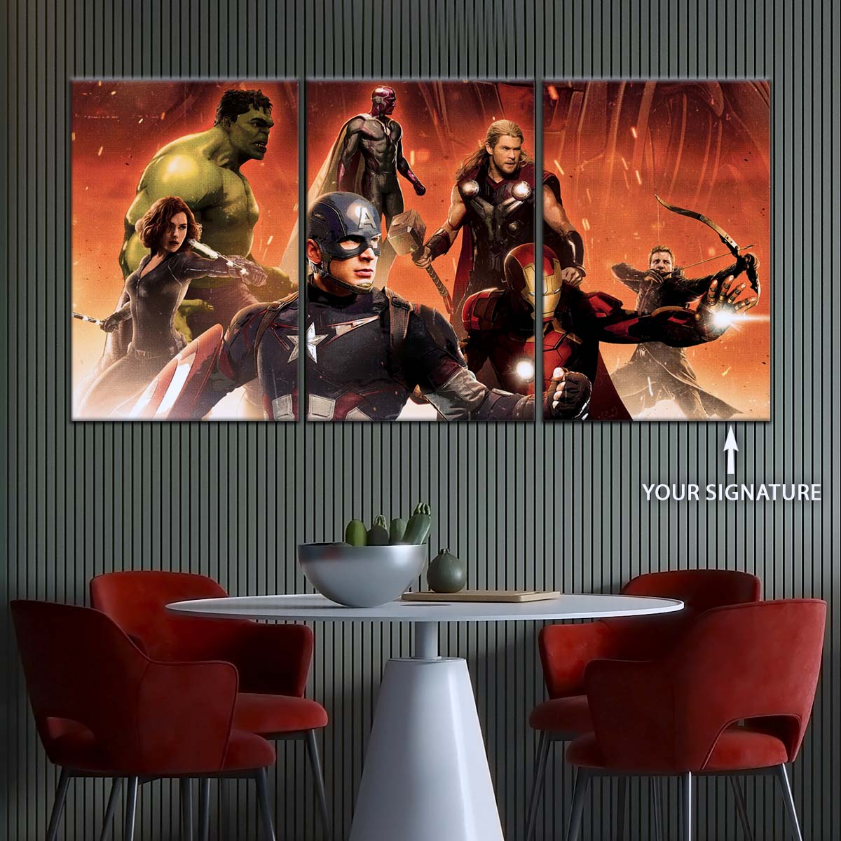 Marvel Wall Art - MCU5052 - Black Widow - Hulk - Captain America - Thor - Vision - Iron Man - Clint Barton - Avengers Age Of Ultron - Marvel Cinematic Universe Poster - Marvel Cinematic Universe Canvas