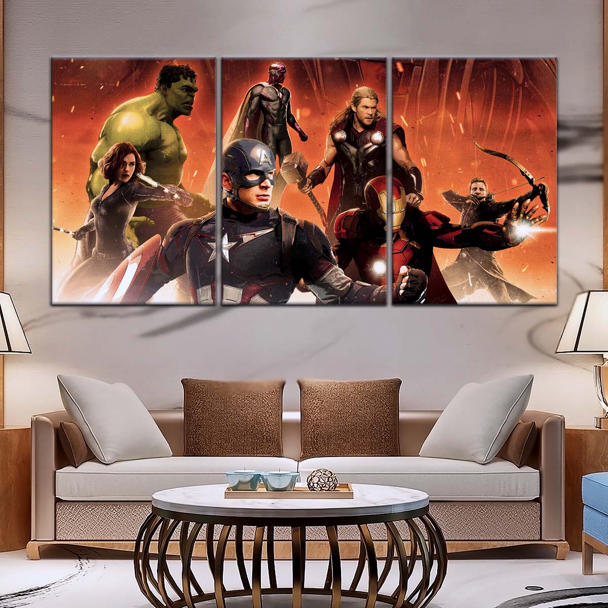 Marvel Wall Art - MCU5052 - Black Widow - Hulk - Captain America - Thor - Vision - Iron Man - Clint Barton - Avengers Age Of Ultron - Marvel Cinematic Universe Poster - Marvel Cinematic Universe Canvas