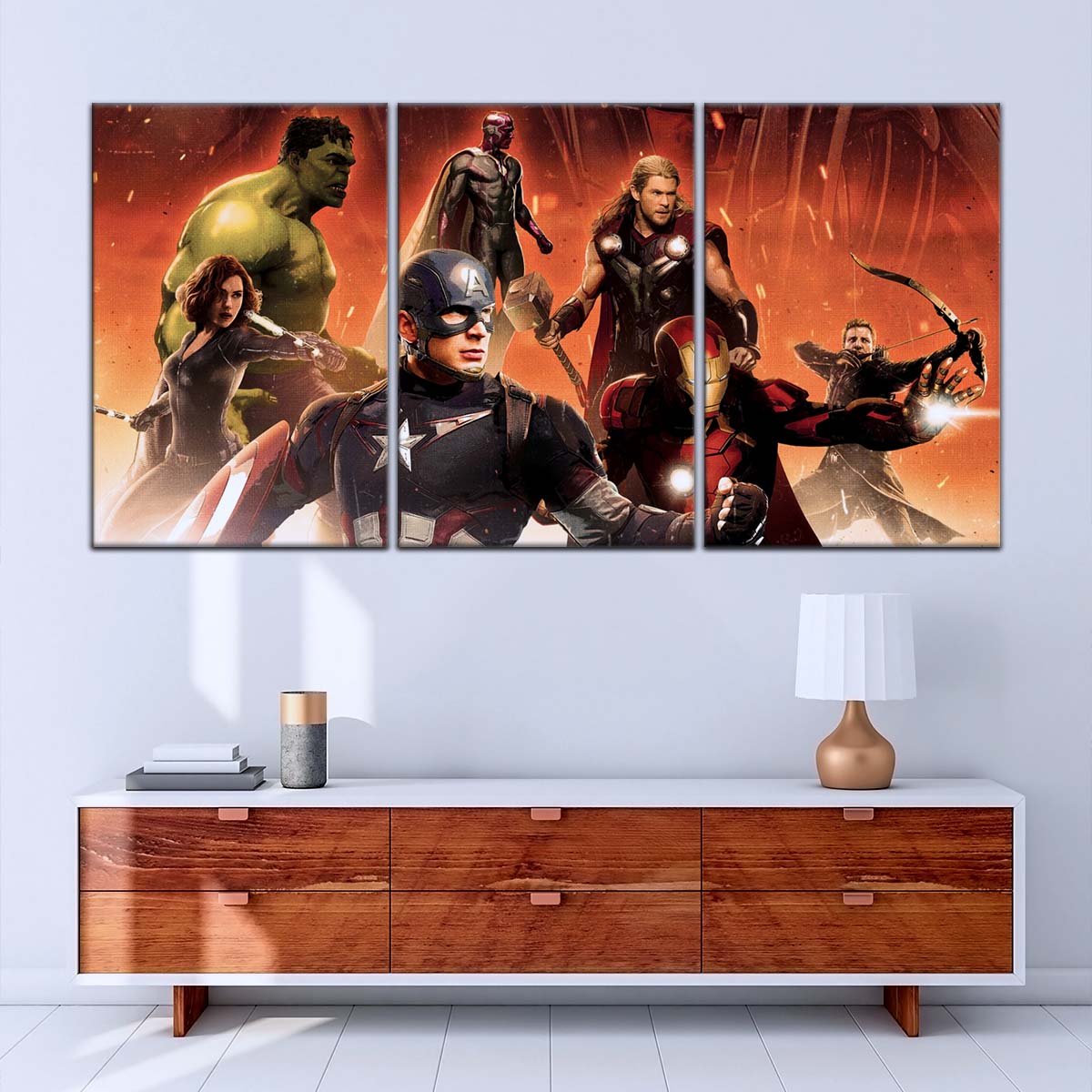 Marvel Wall Art - MCU5052 - Black Widow - Hulk - Captain America - Thor - Vision - Iron Man - Clint Barton - Avengers Age Of Ultron - Marvel Cinematic Universe Poster - Marvel Cinematic Universe Canvas