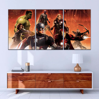Marvel Wall Art - MCU5052 - Black Widow - Hulk - Captain America - Thor - Vision - Iron Man - Clint Barton - Avengers Age Of Ultron - Marvel Cinematic Universe Poster - Marvel Cinematic Universe Canvas