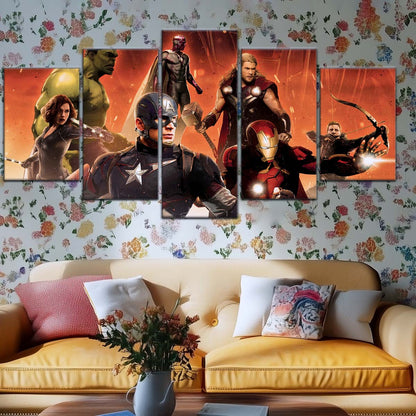 Marvel Wall Art - MCU5052 - Black Widow - Hulk - Captain America - Thor - Vision - Iron Man - Clint Barton - Avengers Age Of Ultron - Marvel Cinematic Universe Poster - Marvel Cinematic Universe Canvas