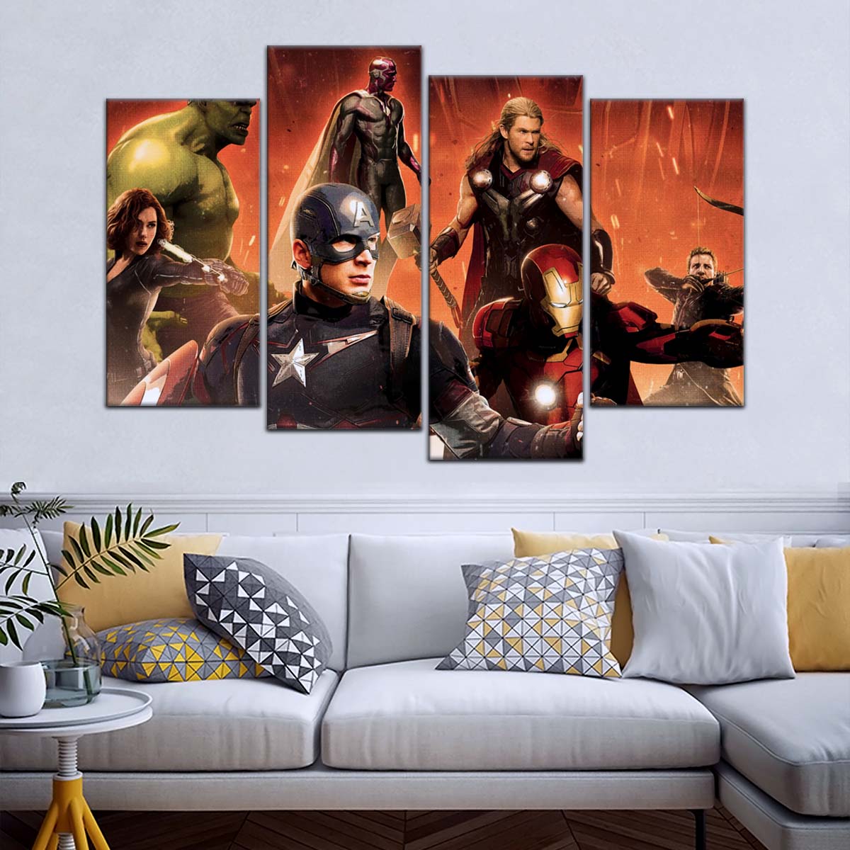 Marvel Wall Art - MCU5052 - Black Widow - Hulk - Captain America - Thor - Vision - Iron Man - Clint Barton - Avengers Age Of Ultron - Marvel Cinematic Universe Poster - Marvel Cinematic Universe Canvas