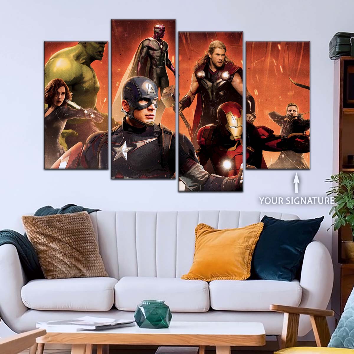Marvel Wall Art - MCU5052 - Black Widow - Hulk - Captain America - Thor - Vision - Iron Man - Clint Barton - Avengers Age Of Ultron - Marvel Cinematic Universe Poster - Marvel Cinematic Universe Canvas